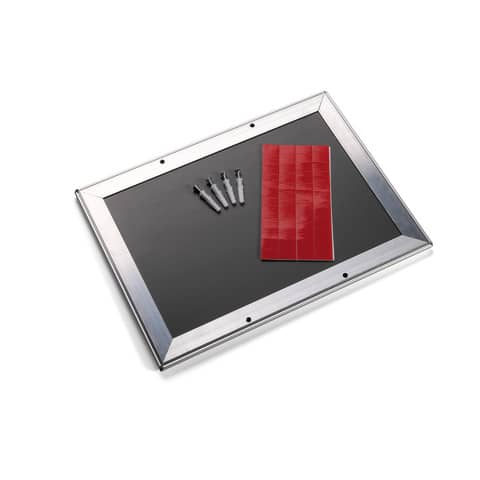 Cornice a scatto Durable in alluminio - argento metallizzato A4 - 4796-23